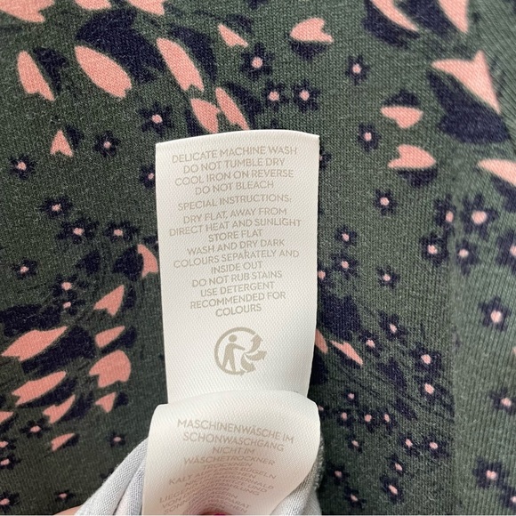 NWT Boden Green Floral Super Soft Long Sleeve Keyhole Posie Dress Size 10 - Picture 12 of 12